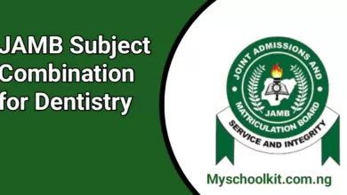 JAMB Subject Combination for Dentistry