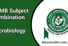 JAMB Subject Combination For Microbiology