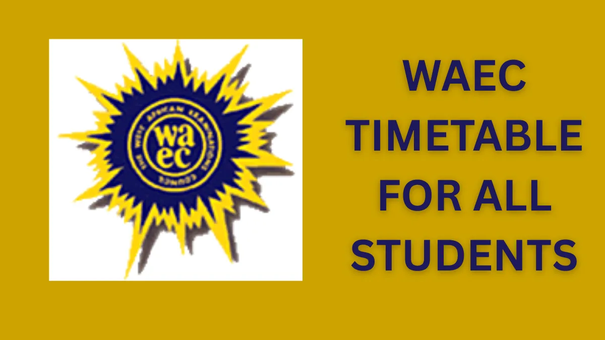 WAEC Timetable 2026